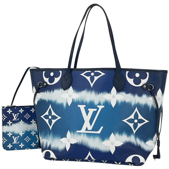 Louis Vuitton Neverfull MM LV Escal Shoulder Bag Tie Dye Tote Blue - Picture 1 of 9
